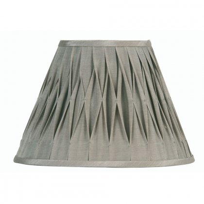 Oaks Lighting Sutlej Silk Shade Soft Grey - Various Sizes