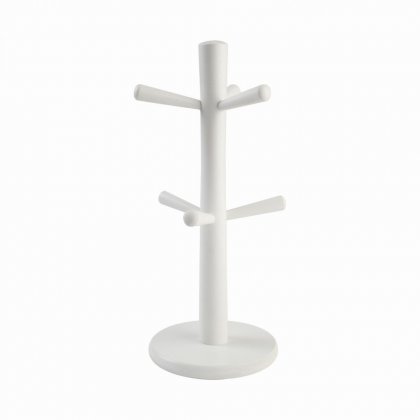 T & G 6 Peg Mug Tree - White