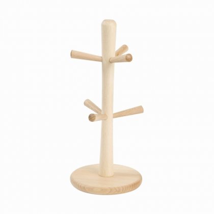 T & G 6 Peg Mug Tree - Oiled Beech