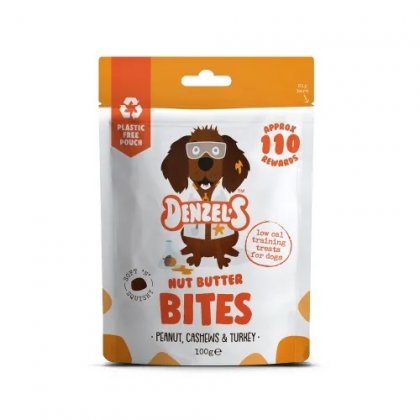 Denzels Nut Butter Bites Peanut Cashews & Turkey