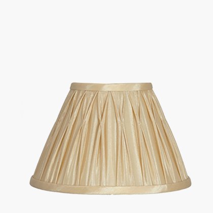 Pacific Lifestyle Garbo Polysilk Pinch Pleat Tapered Lampshade 25cm - Gold