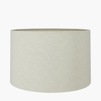 Pacific Lifestyle Lino Self Lined Linen Drum Lampshade 30cm - Cream