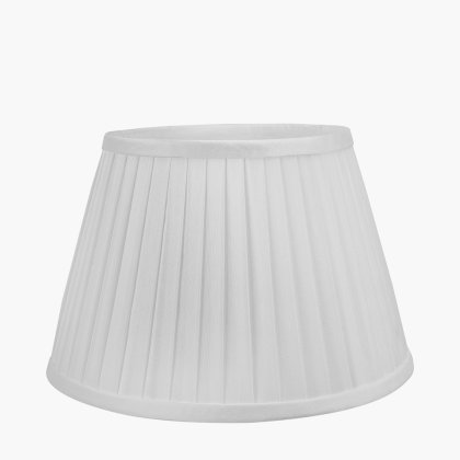 Pacific Lifestyle Lyndon Poly Cotton Knife Pleat Tapered Lampshade 40cm - Ivory