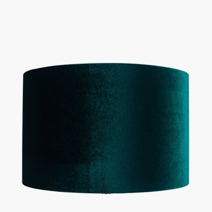 Pacific Lifestyle Bow Velvet Cylinder Lampshade 30cm - Forest Green