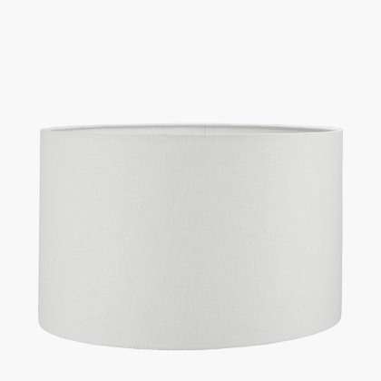 Pacific Lifestyle Lino Self Lined Linen Drum Lampshade 35cm - White