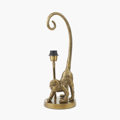 Pacific Lifestyle Vervet Antique Brass Metal Monkey Table Lamp Base