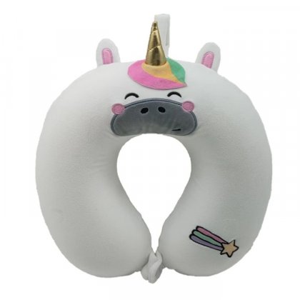 Puckator Relaxeazzz Astra the Unicorn Adoracorns Plush Travel Pillow