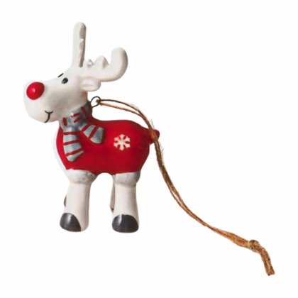 Giftware Trading Reindeer with Sweater Tree Decoration 8.3cm