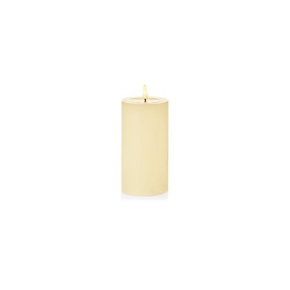 Premier Decorations FlickaBright Candle with Melted Pool 7.5 x 15cm - Cream