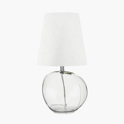 Pacific Lifestyle Hallie Clear Glass Table Lamp with White Shade