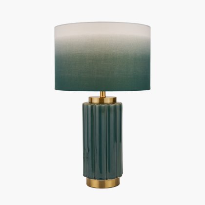 Pacific Lifestyle Lushan Scalloped Ceramic Table Lamp - Green