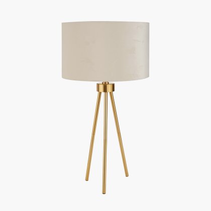 Pacific Lifestyle Houston Metal Tripod Table Lamp - Brushed Brass
