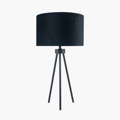 Pacific Lifestyle Houston Metal Tripod Table Lamp - Matt Black