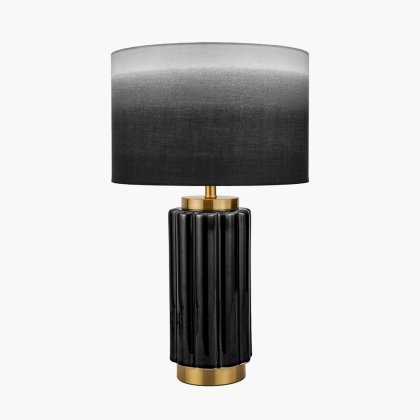 Pacific Lifestyle Lushan Scalloped Ceramic Table Lamp - Black