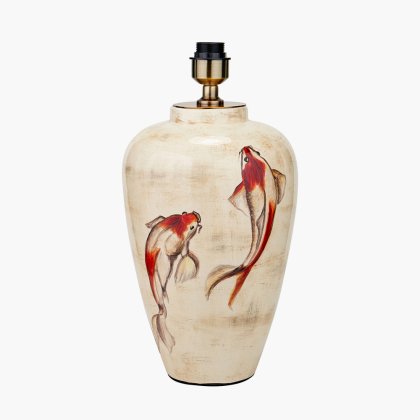 Pacific Lifestyle Emerayn Koi Natural Ceramic Table Lamp Base