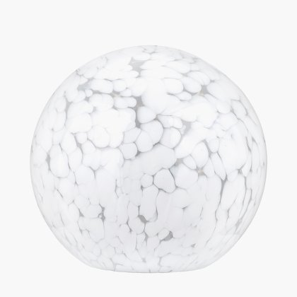 Pacific Lifestyle Aurora Speckled White Glass Spherical Table Lamp