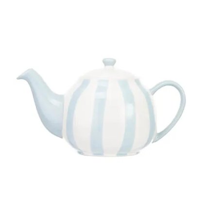 Siip Wide Vertical Stripe 2 Cup Teapot - Blue