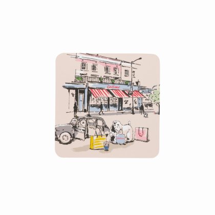 Cath Kidston Billie Goes To Town Set of 4 Cork Backed Coasters