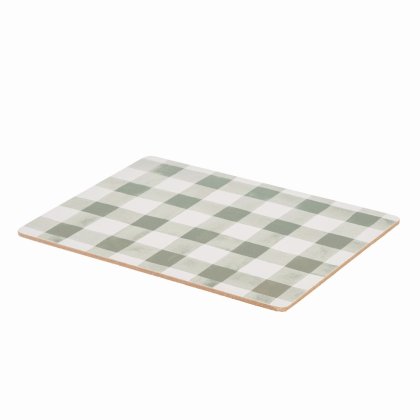 Woodbury Lane Set of 4 Cork Backed Placemats - Gingham