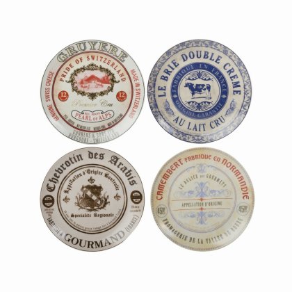 Artes Gourmet Cheese Set of 4 Cheese Plates