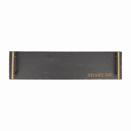 Artes Slate with Twin Brass Coloured Handles