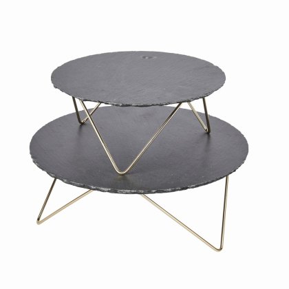 Artes 2-Tier Slate Platter