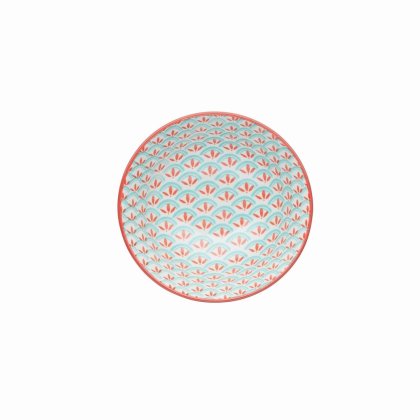 KitchenCraft Ceramic Bowl 16cm - Geometric Lime