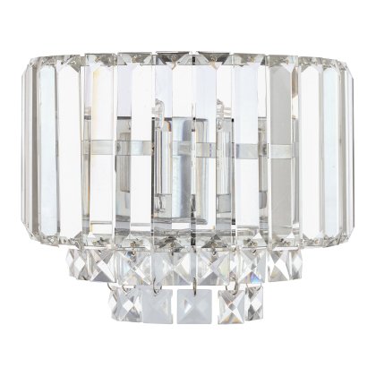 Laura Ashley Vienna Wall Light Polished Chrome Crystal
