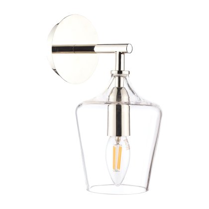 Laura Ashley Ockley Wall Light Polished Chrome & Glass
