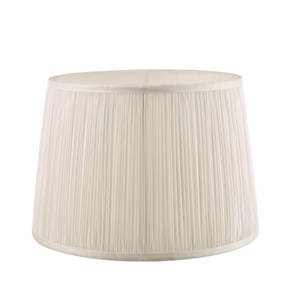 Laura Ashley Hemsley Pleated Silk Empire Drum Shade Cream 25cm/10 inch