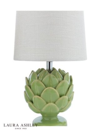 Laura Ashley Artichoke Twin Pack Table Lamp Green with Shade