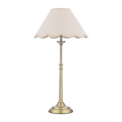 Laura Ashley Cordwell Table Lamp Matt Antique Brass with Shade