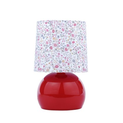 Laura Ashley Knowlton Table Lamp Pink Crackle Glaze with Shade