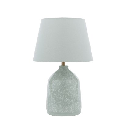 Laura Ashley Campion Table Lamp Blue Ceramic with Shade
