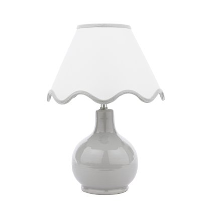 Laura Ashley Bramhope Table Lamp Grey Ceramic with Shade