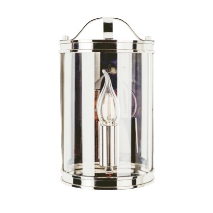 Laura Ashley Harrington Wall Light Polished Nickel Glass