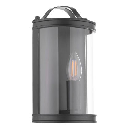 Laura Ashley Harrington Wall Light Matt Black and Glass