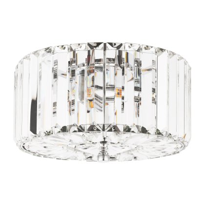 Laura Ashley Fernhurst 3 Light Flush Crystal and Polished Chrome
