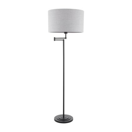 Laura Ashley Marlowe Floor Lamp Matt Black with Shade