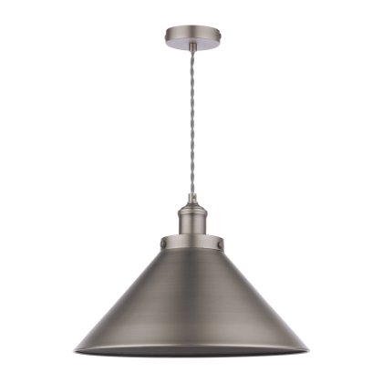 Laura Ashley Rufus Pendant Industrial Nickel