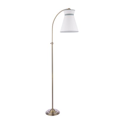 Laura Ashley Dearham Floor Lamp Antique Brass with Shade