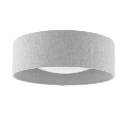 Laura Ashley Bacall 2 Light Flush Natural and White with Shade