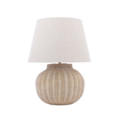 Laura Ashley Fernhill Table Lamp Matt Cream with Shade