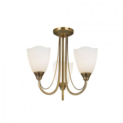 Haughton 3light Semi Flush ceiling light