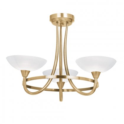 Cagney 3light Semi Flush ceiling light