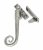 Pewter Locking Night-Vent Monkeytail Fastener - LH