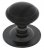 Black Round Centre Door Knob