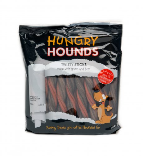 Hungry Hounds Twisty Sticks Game And Beef 300g