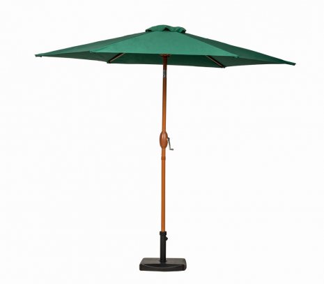 Green 2.5m Woodlook Crank and Tilt Parasol