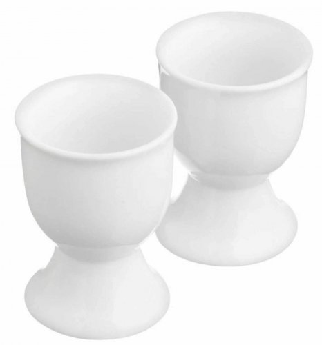 KitchenCraft White Porcelain Egg Cup, Set of 2